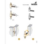 Einbohrband 9 x 66mm brüniert mit Zierkopf 2 Stück für Möbeltüren
