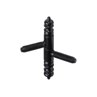 HETTICH Einbohrband mit Zierkopf, 9 x 66 mm, schwarz, 2 Stück