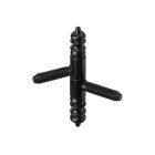 HETTICH Einbohrband mit Zierkopf, 9 x 66 mm, schwarz, 2 Stück