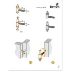 HETTICH Einbohrband mit Zierkopf, 9 x 66 mm, schwarz, 2 Stück