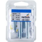 Einbohrband für Möbeltüren 15 x 37mm weiß 2 Stück