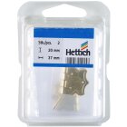 Hettich Schatullenscharnier, 20 x 37 mm, vermessingt, 2 Stück