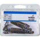 Hettich Anschraubband brüniert mit Zierkopf, 9 x 40...