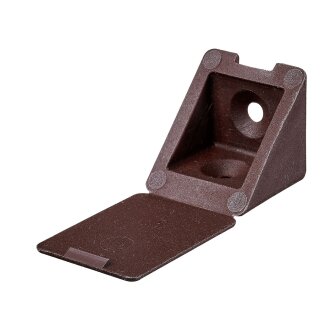 HETTICH Eckverbinder, 22 x 22 x 24mm, Kunststoff, braun, 50 Stück