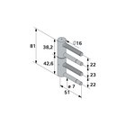 Einbohrband 16 x 80mm höhenverstellbar verzinkt 1...