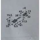 Drahtüberfalle 33 x 120mm verzinkt inc. Schrauben