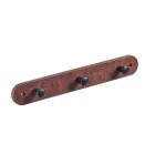 HETTICH 3er Garderobe, Kunststoff, Wurzelholz-Optik