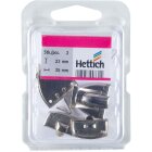 Hettich Schatullenverschluss, 23 x 35mm, vernickelt, 2 Stück