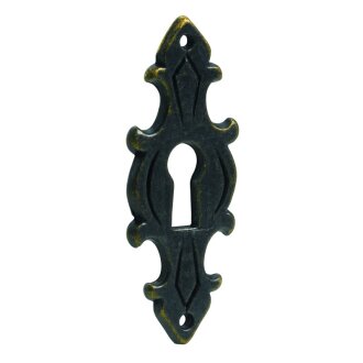 Schlüsselschild, 56 x 22 mm, brüniert