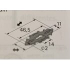 Hettich Schlüsselschild, 56 x 22 mm, brüniert