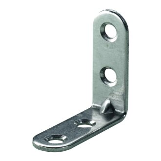 HETTICH Stuhlwinkel, 15 x 40 x 40 x 2 mm, Edelstahl, matt  4 Stück