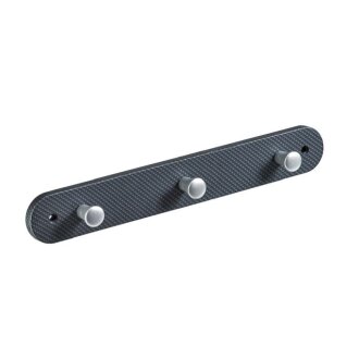 HETTICH 3er Garderobe Kunststoff, Carbon-Optik