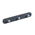 HETTICH 3er Garderobe Kunststoff, Carbon-Optik