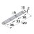 HETTICH Verbindungsblech, 15 x 120 x 2mm, verzinkt
