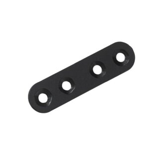 HETTICH Verbindungsblech, 15 x 60 x 2 mm, Stahl, pulverbeschichtet, schwarz