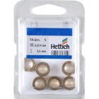 HETTICH Distanzring 15 x 8,5 x 3,5mm Messing gebürstet 6 Stück