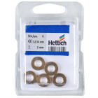 Distanzring 13 x 7,2 x 2mm Messing gebürstet 6...