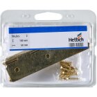 Hettich Scharnier, 100 x 50 mm, vermessingt, 2 Stück