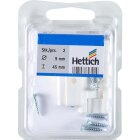HETTICH Anschraubband, 9 x 45mm, Kunststoff, weiß,...