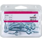 Hettich Sturmhaken mit Öse, 23 x 76 mm, verzinkt, 4...