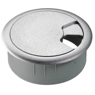 Hettich Kabeldurchlass, 60 x 21 mm, Kunststoff, Chrom matt