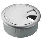 Hettich Kabeldurchlass, 60 x 21 mm, Kunststoff, Chrom matt