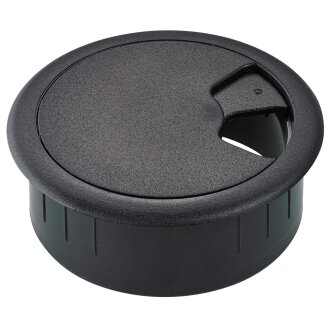 HETTICH Kabeldurchlass 60mm x 26 mm Kunststoff schwarz