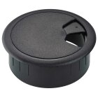 HETTICH Kabeldurchlass 60mm x 26 mm Kunststoff schwarz