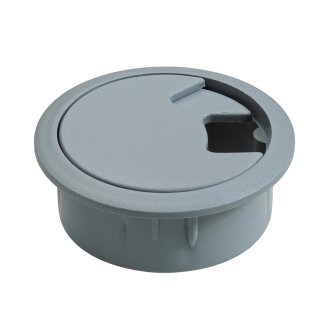 Hettich Kabeldurchlass, Ø 60 x 26 mm, Kunststoff, grau