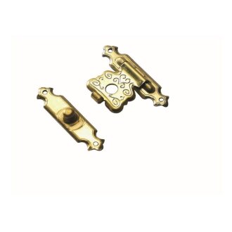 HETTICH Schatullenverschluss 18 x 25mm vermessingt 2 Stück