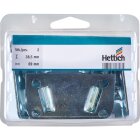 HETTICH Mittelbalkenverbinder für Doppelbetten, 38,5 x 69 x 2 mm, Stahl, 2 Stück(Set für 1 Bett)