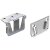 HETTICH Mittelbalkenverbinder für Doppelbetten, 38,5 x 69 x 2 mm, Stahl, 2 Stück