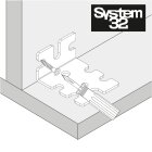 HETTICH Eurowinkel System 32, 25 x 40 x 50 x 2 mm, Stahl verzinkt