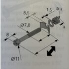 HETTICH Verbindungsschraube mit Muffe, M8 x 80 mm, verzinkt, 2 Stück