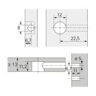 HETTICH Verbindungsbeschlag Rastex, 12/20 mm, 4 Stück
