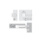 HETTICH Verbindungsbeschlag Rastex 15, 15 x 11,5 mm, Zinkdruckguss,  8 Stück