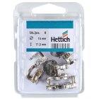 HETTICH Verbindungsbeschlag Rastex 15, 15 x 11,5 mm, Zinkdruckguss,  8 Stück