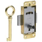 HETTICH Aufschraubschloss, 31 x 75 x 10 mm, vermessingt