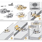HETTICH Klappenscharnier 35mm vernickelt 2 Stück