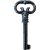 Buntbart-Schlüssel, 75 x 4 mm, Stahl, antik