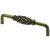 HETTICH Möbelgriff, BA128 mm, Zinkdruckguss, vermessingt brüniert, 136x20x35 mm