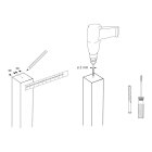 HETTICH Parkettgleiter zum Anschrauben, Ø 28 x 26mm, Filz/Stahl vernickelt