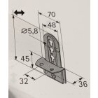 HETTICH Lattenrostauflage höhenverstellbar, 140 x 2mm, Stahl verzinkt, 2 Stück