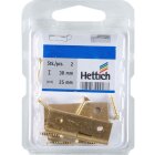 Hettich Scharnier, 38 x 25 mm, Messing matt, 2 Stück