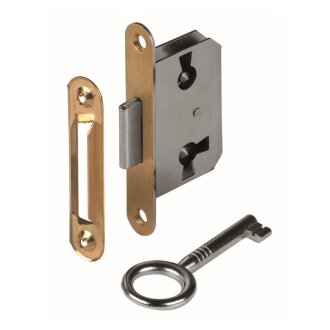 HETTICH Einsteckschloss, 30 mm, vermessingt