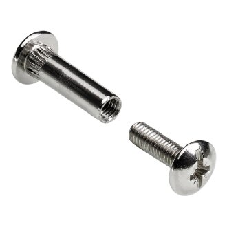 HETTICH Verbindungsschraube M6 30-42mm vernickelt 4 Stück