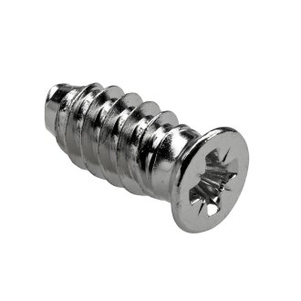 HETTICH Euro-Schraube, 6,3 x 15 mm, Senkkopf vernickelt, 20 Stück