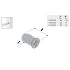 HETTICH Euro-Schraube, 6,3 x 15 mm, Senkkopf vernickelt, 20 Stück