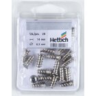 HETTICH Euro-Schraube, 6,3 x 15 mm, Senkkopf vernickelt, 20 Stück