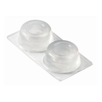 Universalpuffer 22 x 10mm rund, Kunststoff transparent